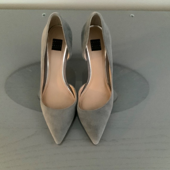 WHBM grey suede D’Orsay pumps - Picture 7 of 13